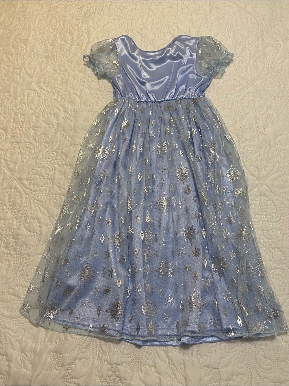 Disney Light Blue Elsa Snowflake Dress Costume - Picture 2 of 3